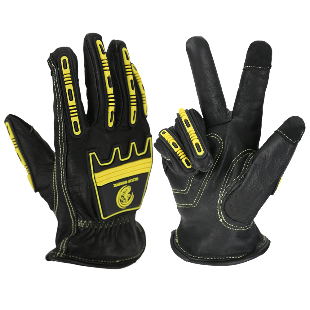 Work Glove Impact - Olson Deepak 충격 가죽 작업 장갑,