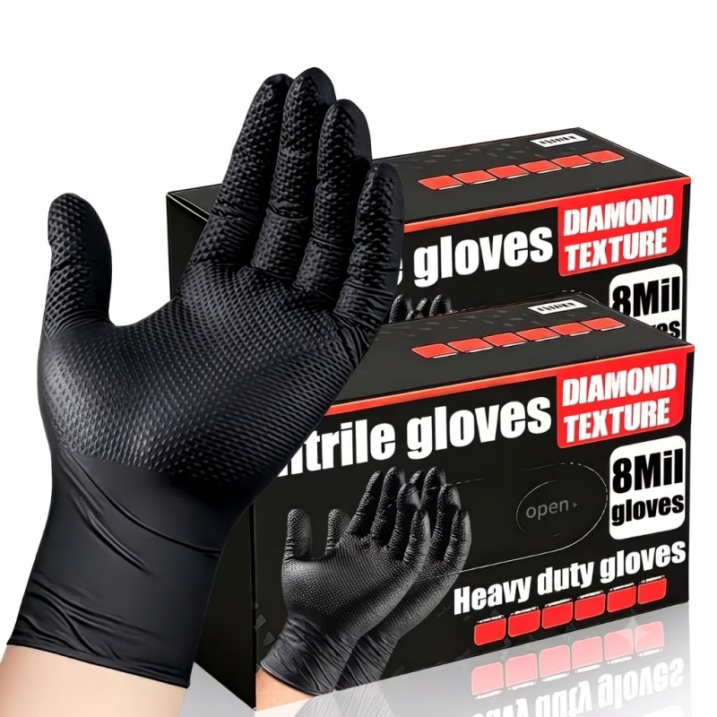 Nitrile Mechanic Glove - 헤비 듀티 블랙 산업용 니트릴 장갑