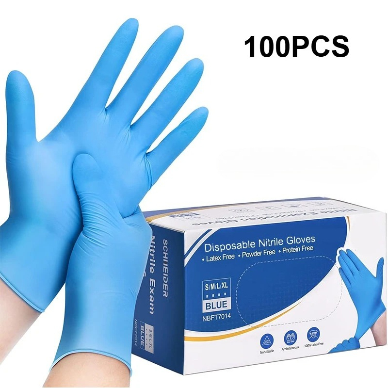 Latex Disposable Glove - 100PCS 블루 니트릴 일회용 장갑 라텍스