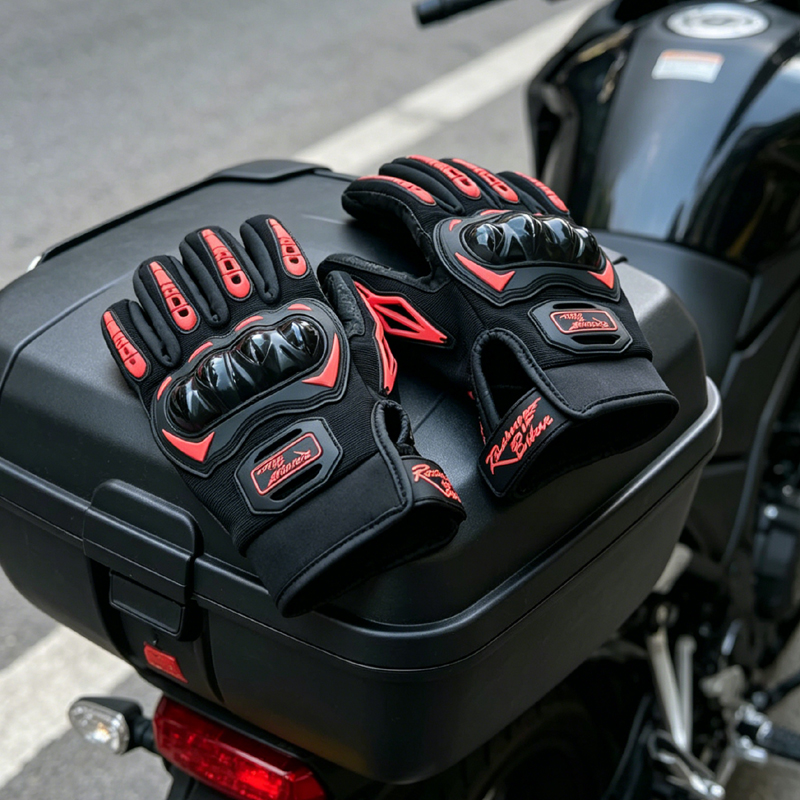 Motorcycle Glove Knuckle - 남성용 오토바이 장갑 여름 통기성 메쉬