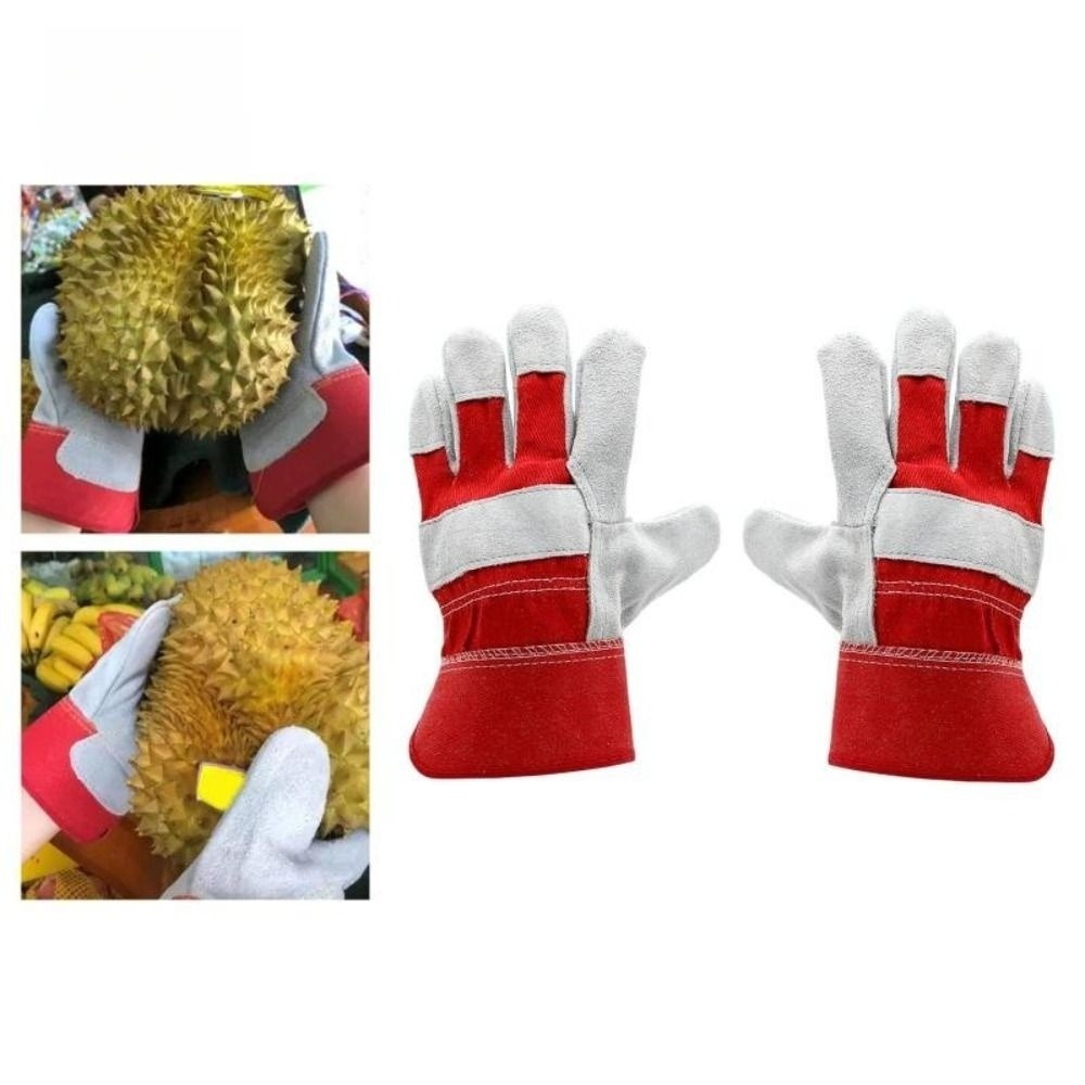 Cut Resistant Glove - 소가죽 가죽 원예 장갑 내열 안전