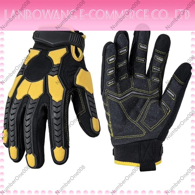 Work Glove Impact - 레벨 6 내절단성 장갑, PVC 내마모성
