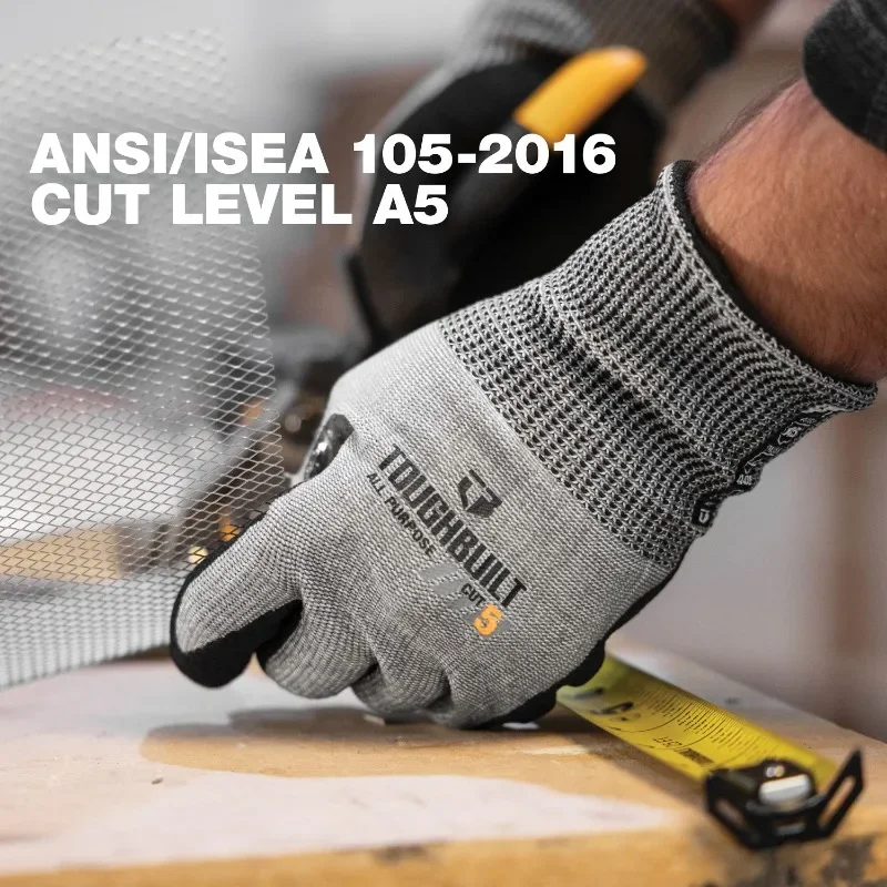 Cut Resistant Glove - ToughBuilt TB-P2-112-5-L 니트릴 초강력 내마모성 절단