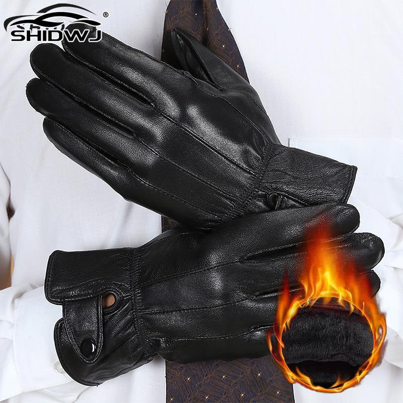 남성용 PU 가죽 겨울 가을 운전 보온 장갑, 양털 전 - Leather Driving Glove 리뷰 및 가격