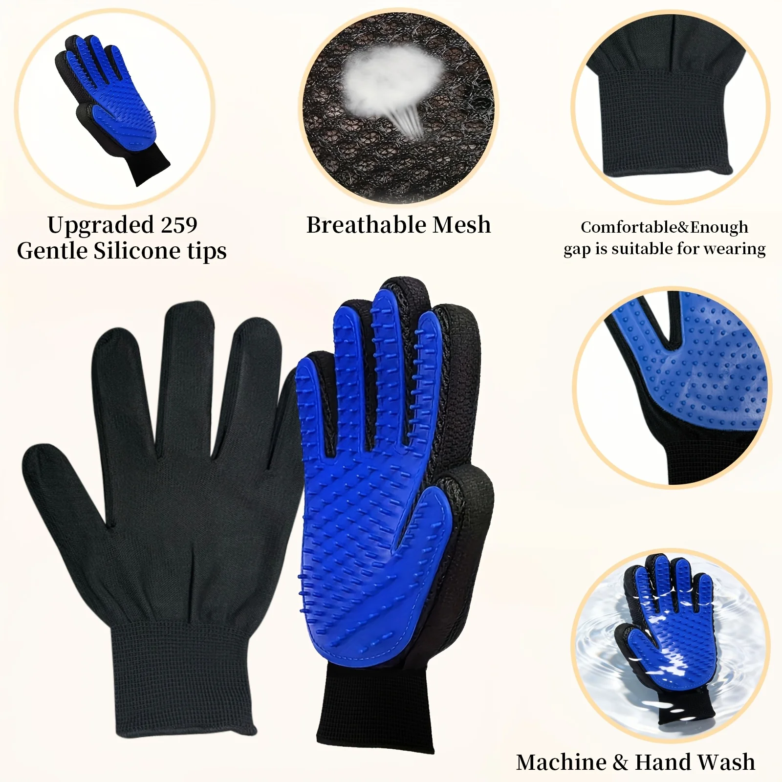 반려동물 장갑 고양이 그루밍 장갑 고양이 털 고양이 빗 - Rubber Glove Cleaning 리뷰 및 가격