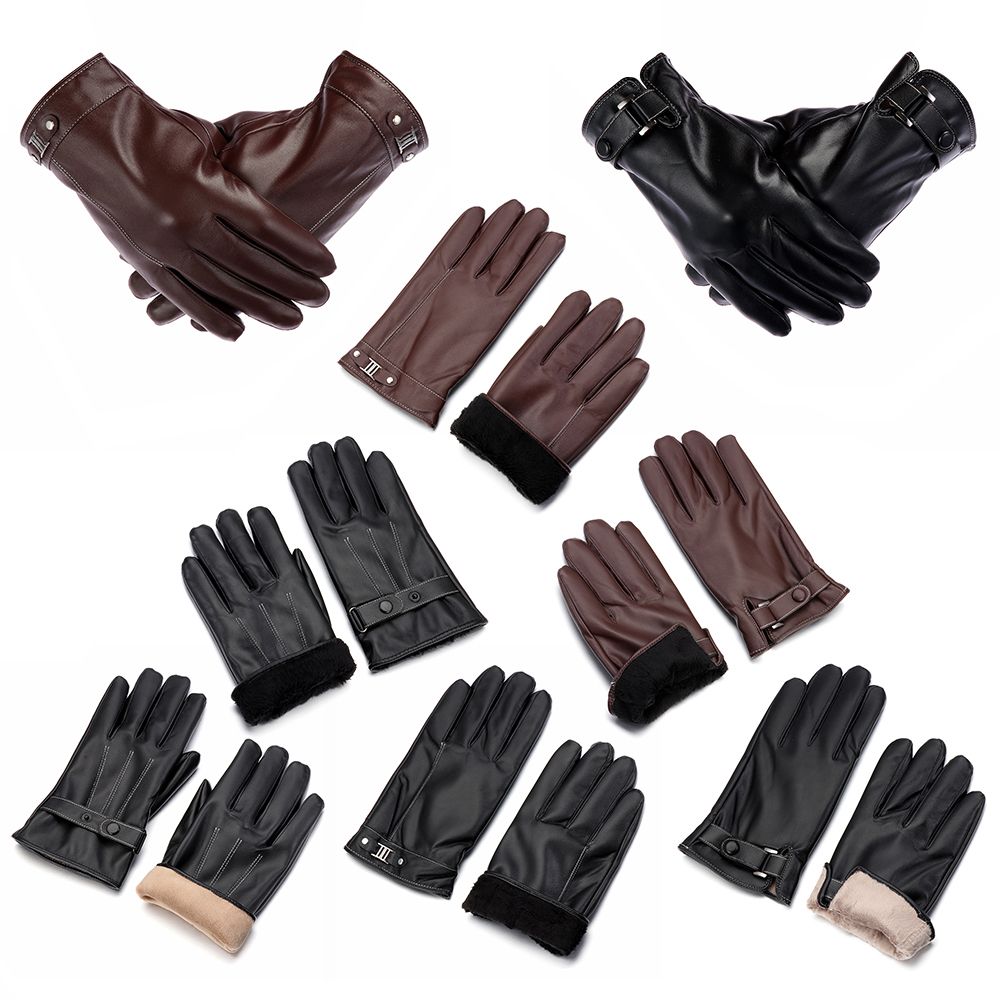 남성용 양털 열 가죽 장갑, 따뜻한 터치 스크린 방풍  - Leather Driving Glove 리뷰 및 가격