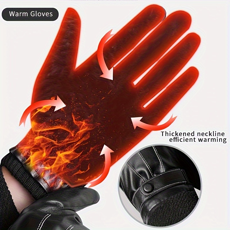 1쌍 겨울 장갑 따뜻한 운전 오토바이 풀핑거 블랙 라이 - Leather Driving Glove 리뷰 및 가격
