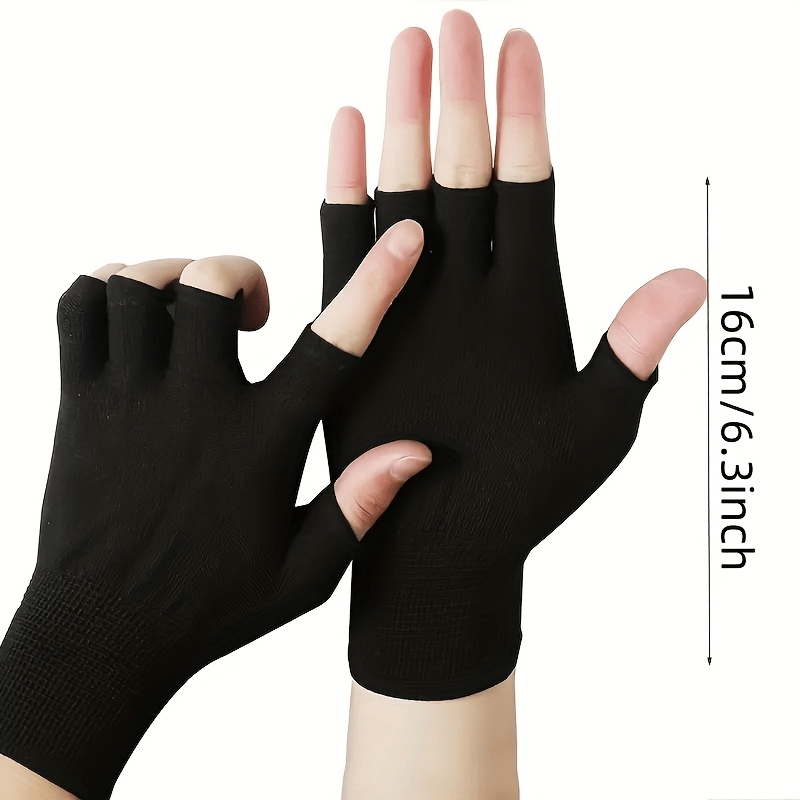 블랙 니트 반손가락 장갑, 야외 하이킹, 사이클링, 일 - Fingerless Glove Knit 리뷰 및 가격