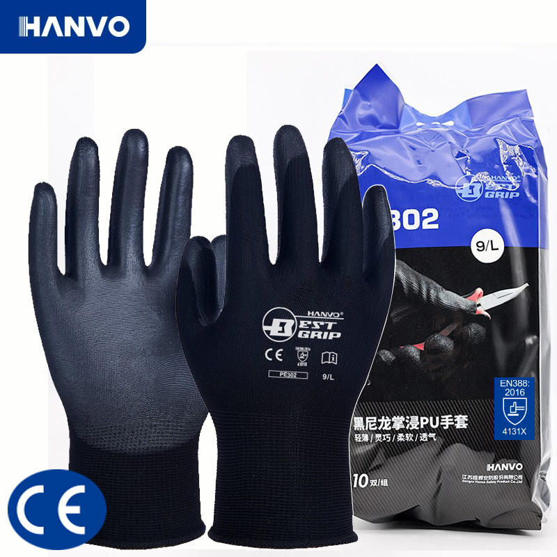 PU 니트릴 안전 코팅 나일론 면 작업 장갑, 팜 코팅 - Nitrile Mechanic Glove 리뷰 및 가격