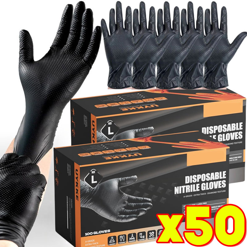 검은색 니트릴 장갑 일회용 8밀 라텍스 프리 정비사 장 - Latex Disposable Glove 리뷰 및 가격
