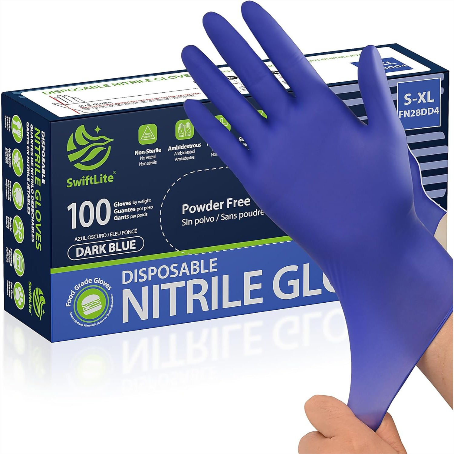 일회용 니트릴 장갑 (요리 및 청소용), 라텍스 프리, - Rubber Glove Cleaning 리뷰 및 가격