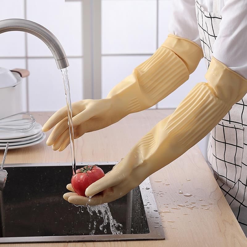 긴 재사용 가능한 고무 설거지 장갑 미끄럼 방지 가정용 - Dish Glove Rubber 리뷰 및 가격