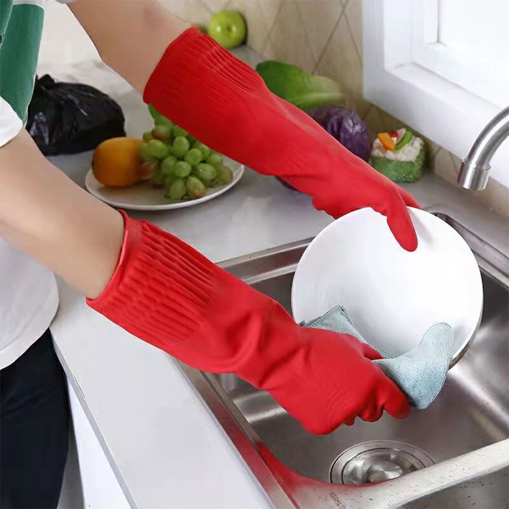 매우 긴 커프가 있는 헤비 듀티 고무 장갑, 안전 건틀 - Dish Glove Rubber 리뷰 및 가격