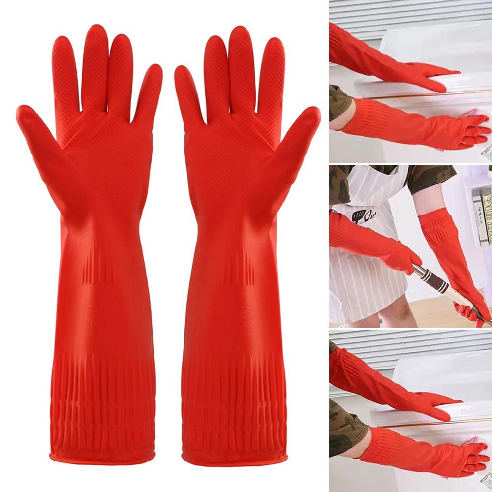 매우 긴 커프가 있는 헤비 듀티 고무 장갑, 안전 건틀 - Dish Glove Rubber 리뷰 및 가격
