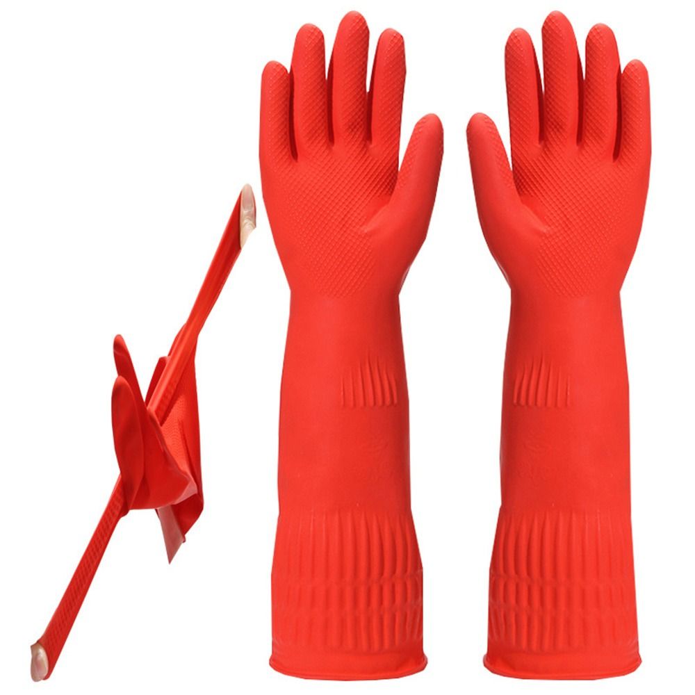 매우 긴 커프가 있는 헤비 듀티 고무 장갑, 안전 건틀 - Dish Glove Rubber 리뷰 및 가격