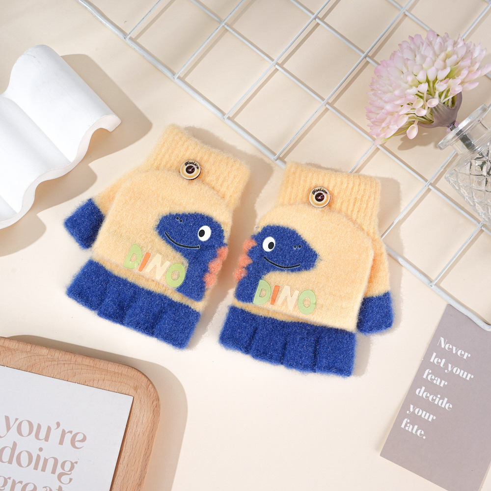 겨울용 귀여운 공룡 디자인 유치원용 반손가락 플랩 필기 - Winter Glove Insulated 리뷰 및 가격