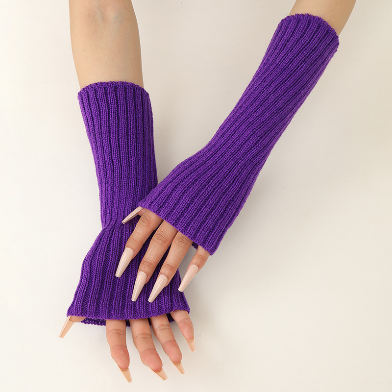 여자 다채로운 따뜻한 니트 팔 슬리브 부드러운 신축성  - Fingerless Glove Knit 리뷰 및 가격
