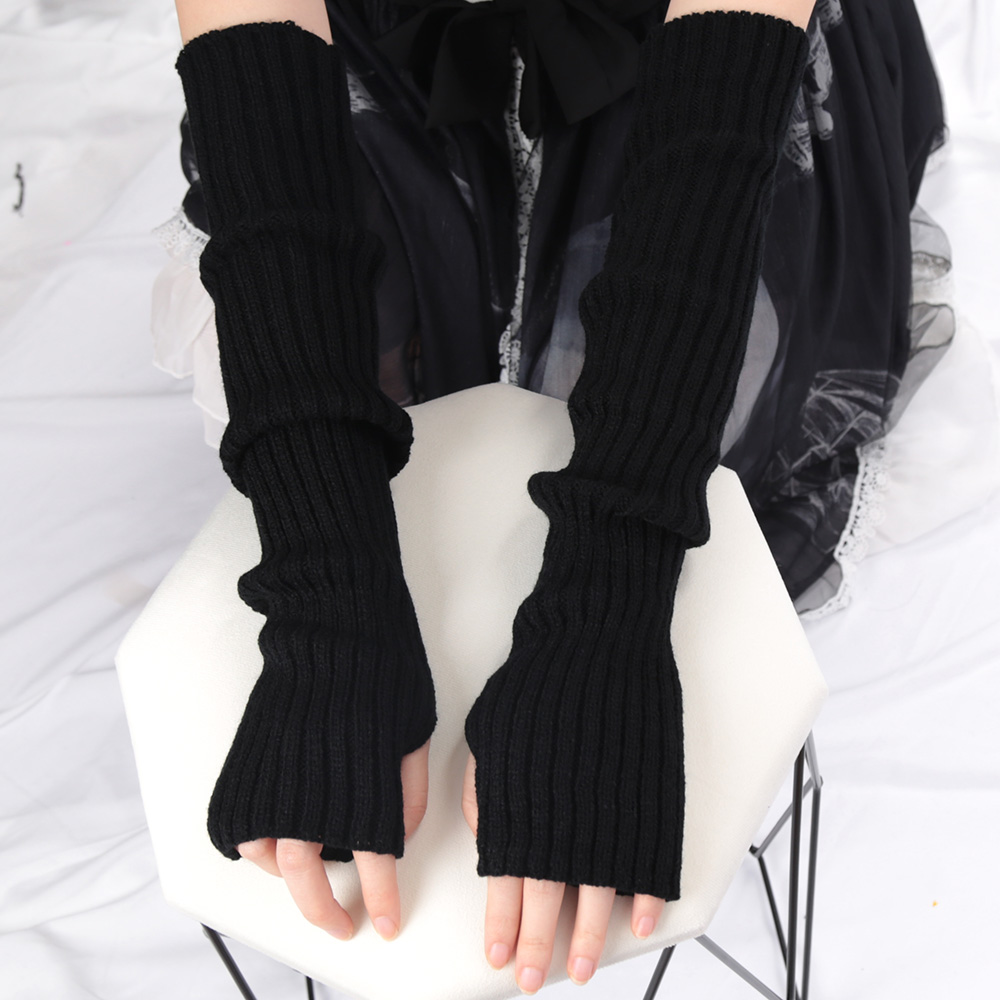 2025 신상 52cm 여성 니트 암 슬리브 일본식 흰 - Fingerless Glove Knit 리뷰 및 가격