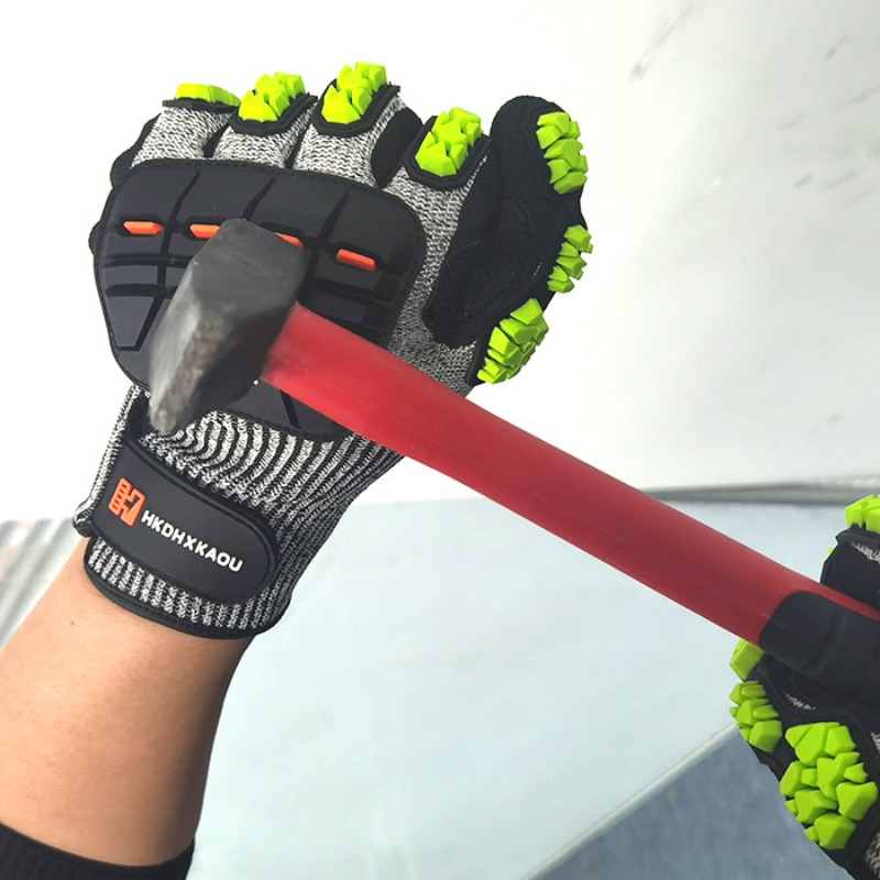 새로운 TPR 기계식 충격 방지 장갑 CE 인증 레벨  - Work Glove Impact 리뷰 및 가격
