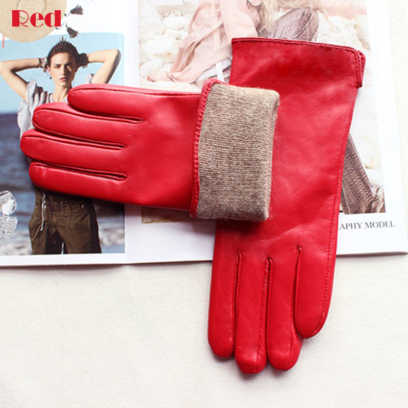 여성용 컬러 양가죽 가죽 장갑 스트레이트 스타일 플리스 - Leather Driving Glove 리뷰 및 가격