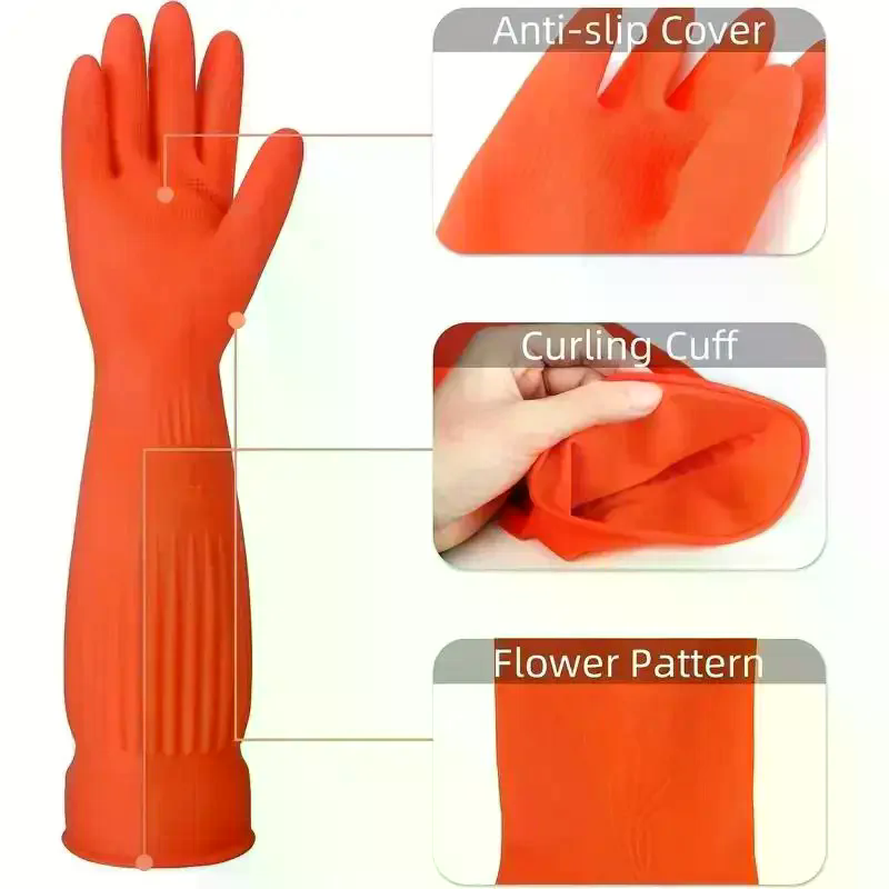긴 재사용 가능한 고무 설거지 장갑 미끄럼 방지 가정용 - Dish Glove Rubber 리뷰 및 가격